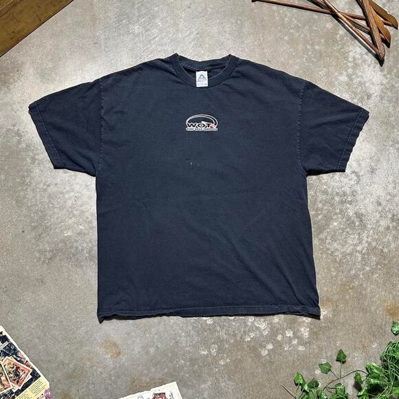 Vintage Y2K Wide Open Throttle Snowmobile Racing Tee Mens 2XL Black Skater Shirt - Picture 3 of 5